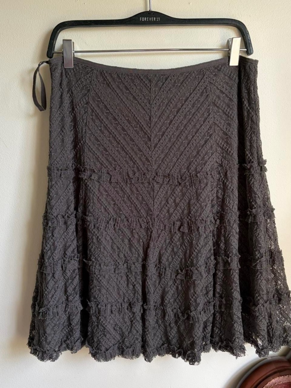 Tara Jarmon Lace Tiered Midi Skirt Size M - Picture 6 of 7